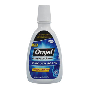 Orajel Antiseptic Mouth Sore Rinse - Mint - 16 fl oz