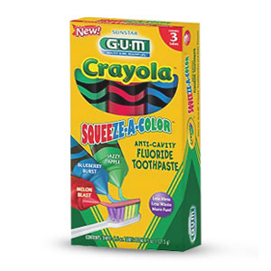 GUM Crayola Squeeze-A-Color Toothpaste