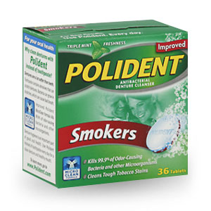 Polident Smokers Denture Cleanser - 36 tablets