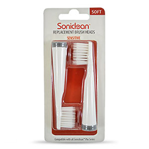 Soniclean Sensitive Brush Heads - 2pk